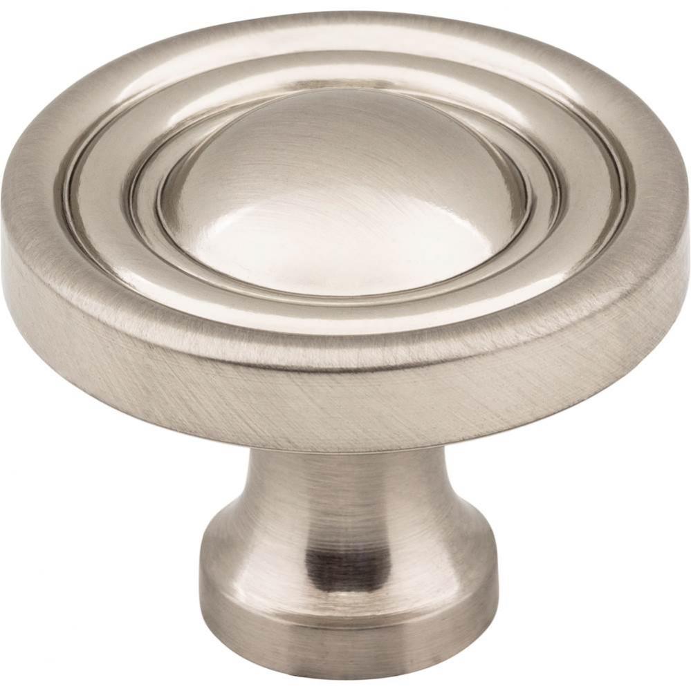 1-3/8'' Diameter Satin Nickel Round Bella Cabinet Knob