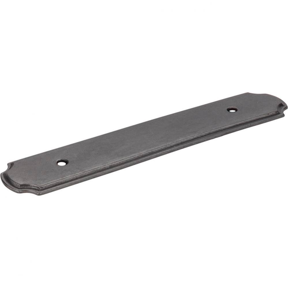 6-1/8'' O.L. (96 mm Center-to-Center) Gun Metal Pull Backplate