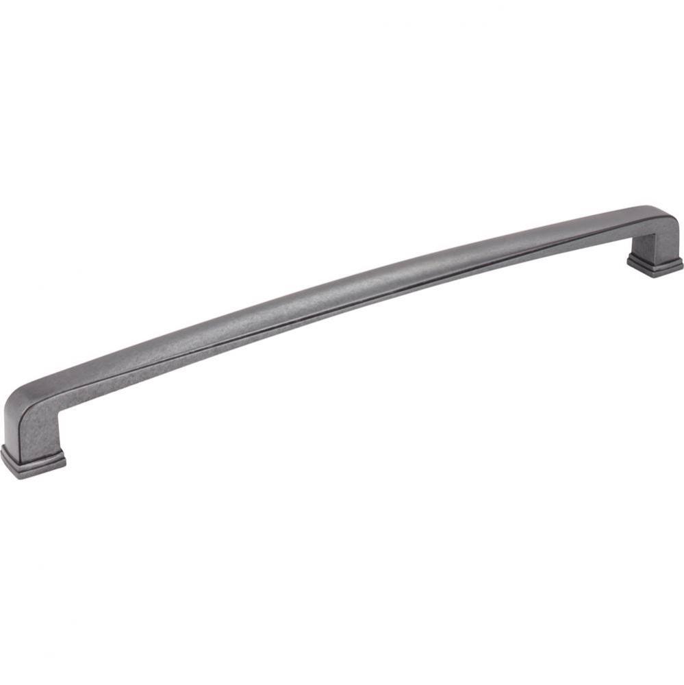 12'' Center-to-Center Gun Metal Square Milan 1 Appliance Handle