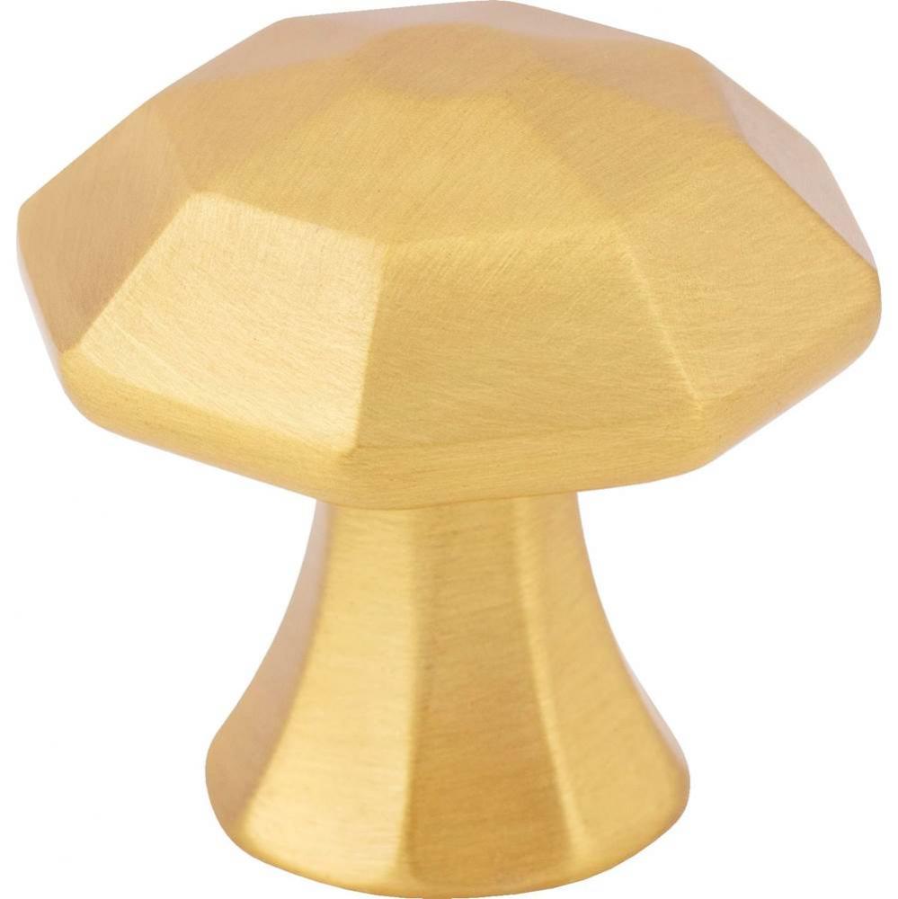 1-1/4'' Overall Length Brushed Gold Octagonal Wheeler Cabinet Knob