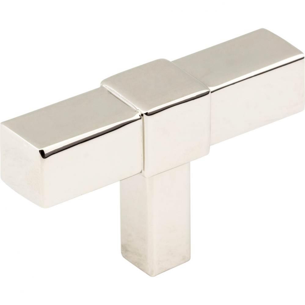 2'' Polished Nickel Zane Cabinet ''T'' Knob