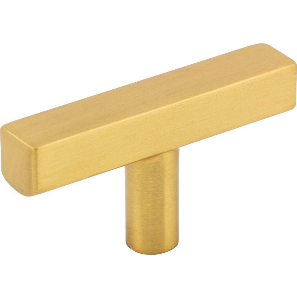 2-1/4'' Brushed Gold Dominique Cabinet ''T'' Knob