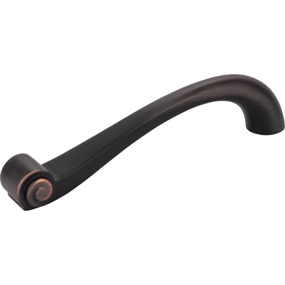 128 mm Center-to-Center Brushed Oil Rubbed Bronze Duval Vertical Cabinet Pull