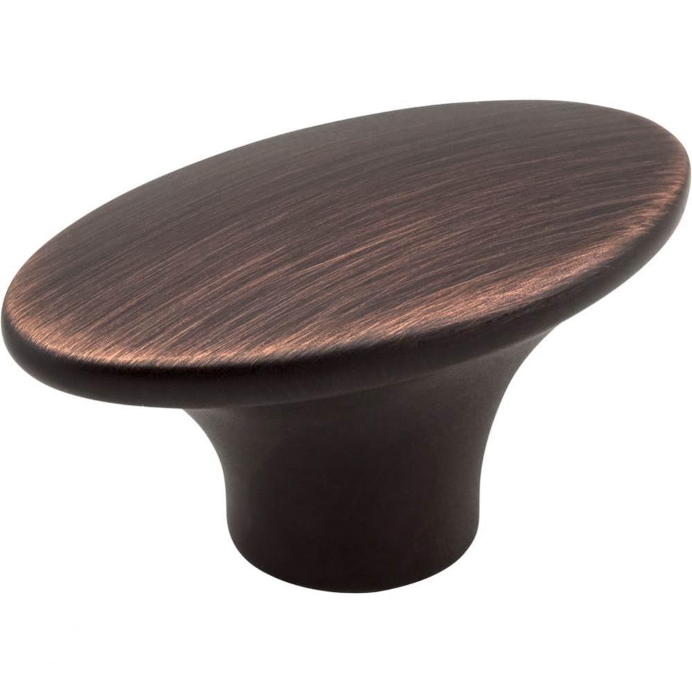 1-7/8'' Overall Length Brushed Oil Rubbed Bronze Oval Hudson Cabinet Knob