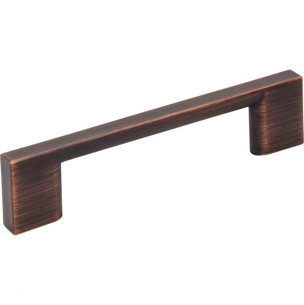 96 mm Center-to-Center Brushed Oil Rubbed Bronze Square Sutton Cabinet Bar Pull