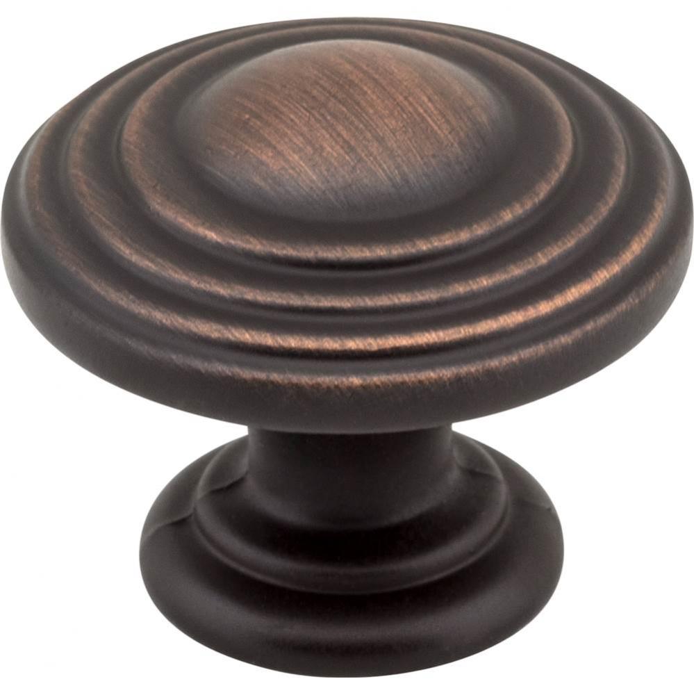 1-1/4'' Diameter Brushed Oil Rubbed Bronze Stacked Bremen 2 Cabinet Knob