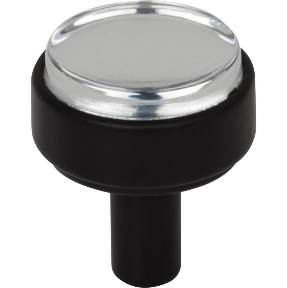 1-1/8'' Diameter Matte Black Carmen Cabinet Knob