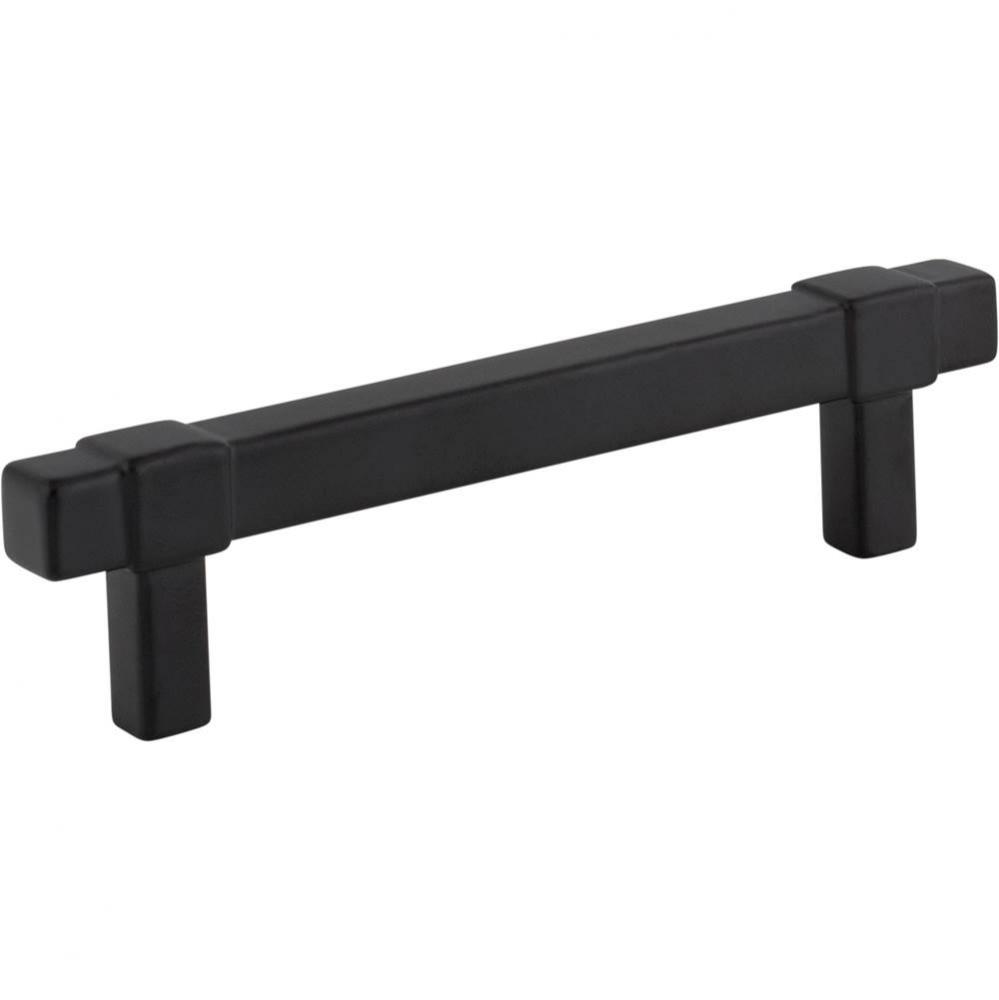 96 mm Center-to-Center Matte Black Square Zane Cabinet Pull