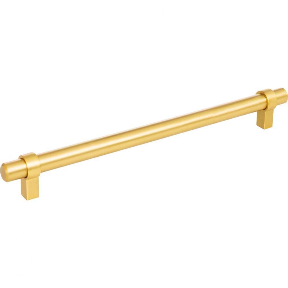 224 mm Center-to-Center Brushed Gold Key Grande Cabinet Bar Pull