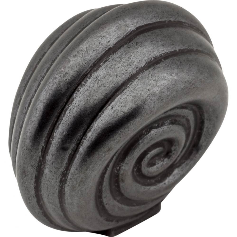 1-3/8'' Overall Length Gun Metal Lille Cabinet Knob