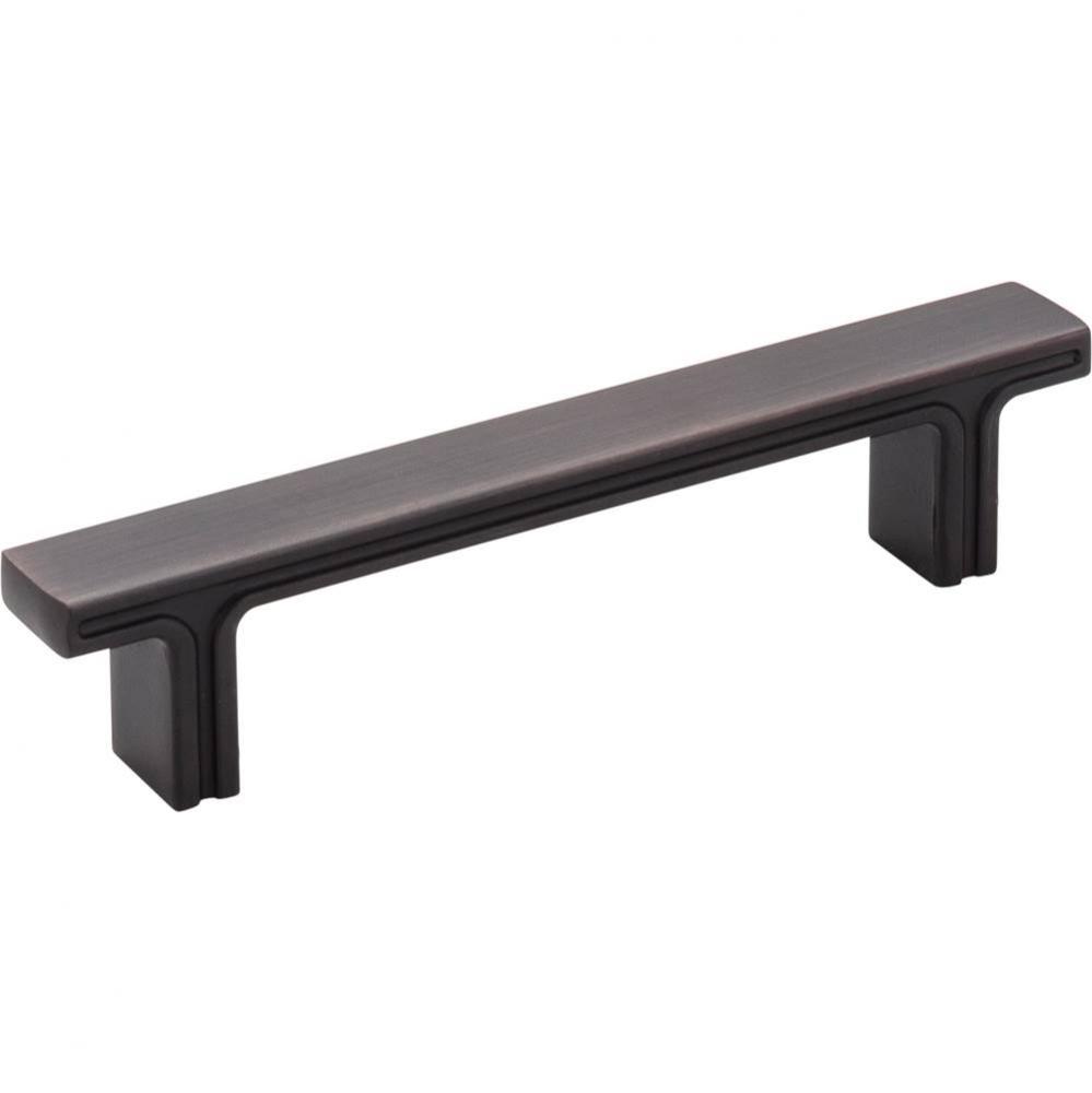 96 mm Center-to-Center Brushed Oil Rubbed Bronze Square Anwick Cabinet Pull