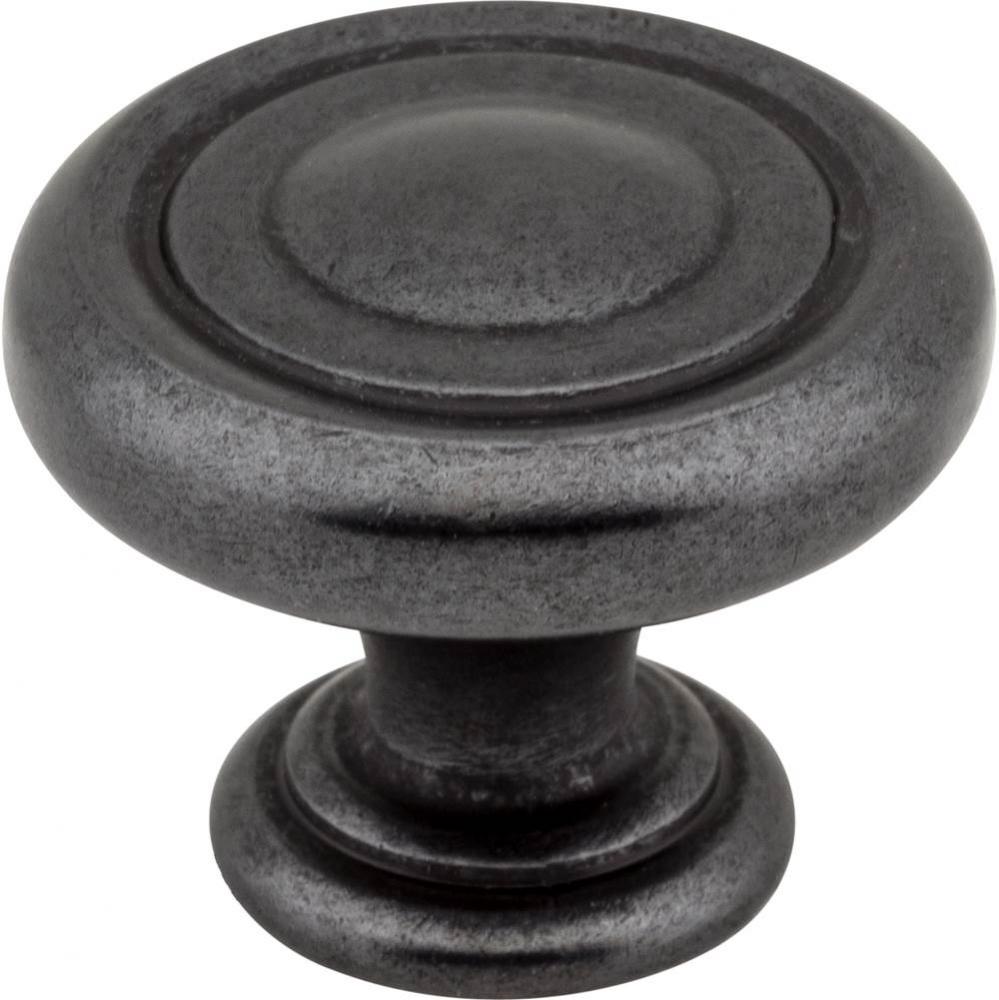 1-1/4'' Diameter Gun Metal Bremen 1 Cabinet Knob