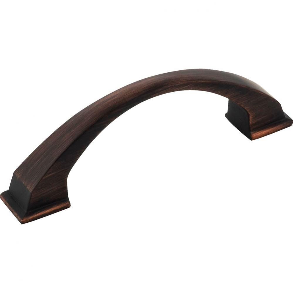 96 mm Center-to-Center Brushed Oil Rubbed Bronze Arched Roman Cabinet Pull