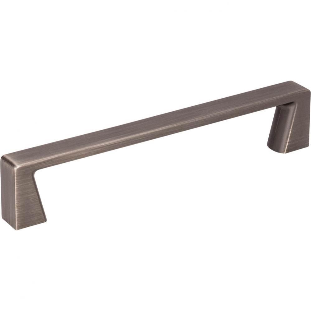 128 mm Center-to-Center Brushed Pewter Square Boswell Cabinet Pull