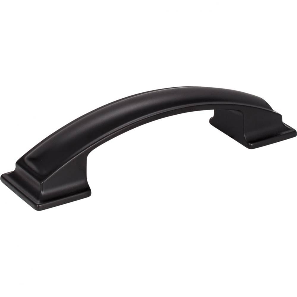 96 mm Center-to-Center Matte Black Square Annadale Cabinet Pull