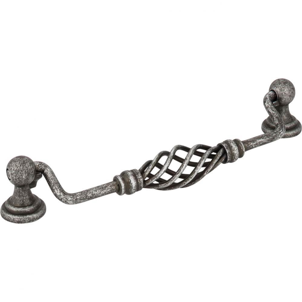 160 mm Center-to-Center Distressed Antique Silver Twisted Zurich Drop and Ring Pull