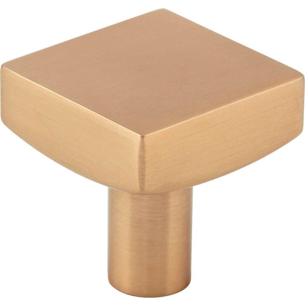 1-1/8'' Overall Length Satin Bronze Square Dominique Cabinet Knob