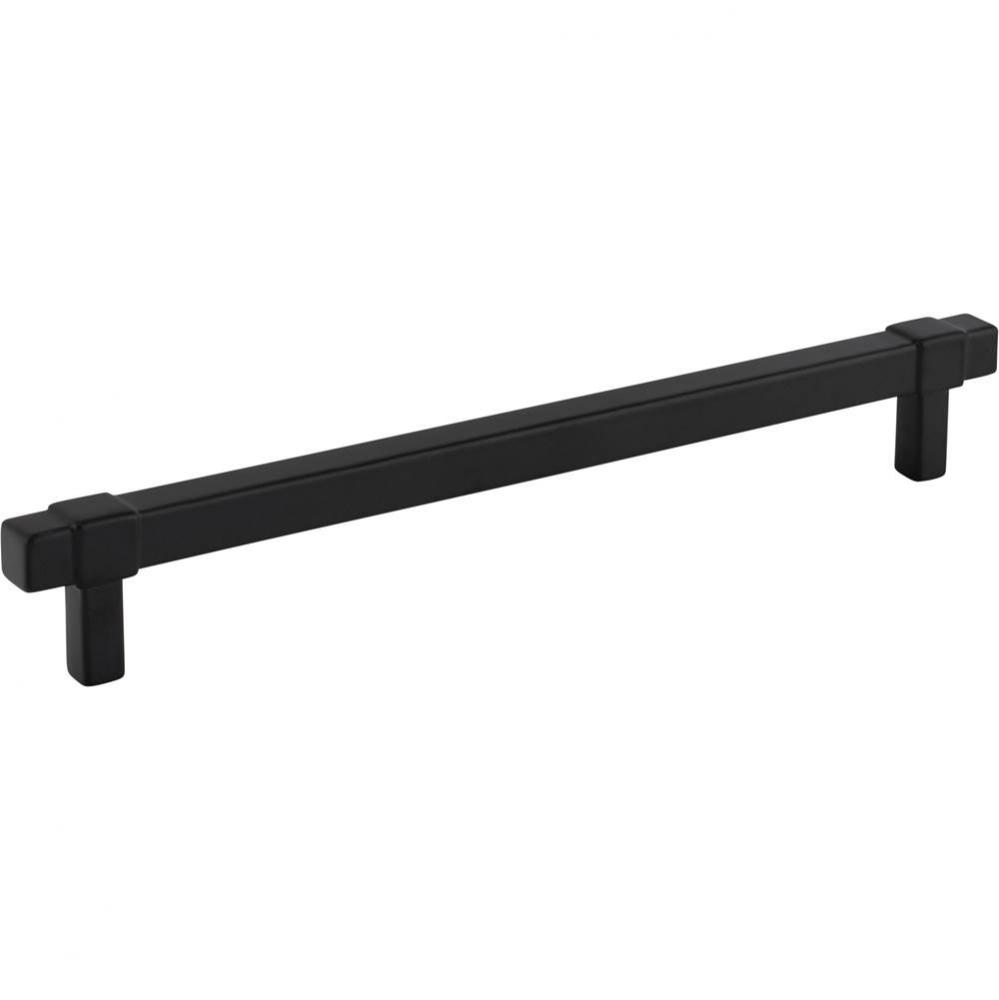 192 mm Center-to-Center Matte Black Square Zane Cabinet Pull