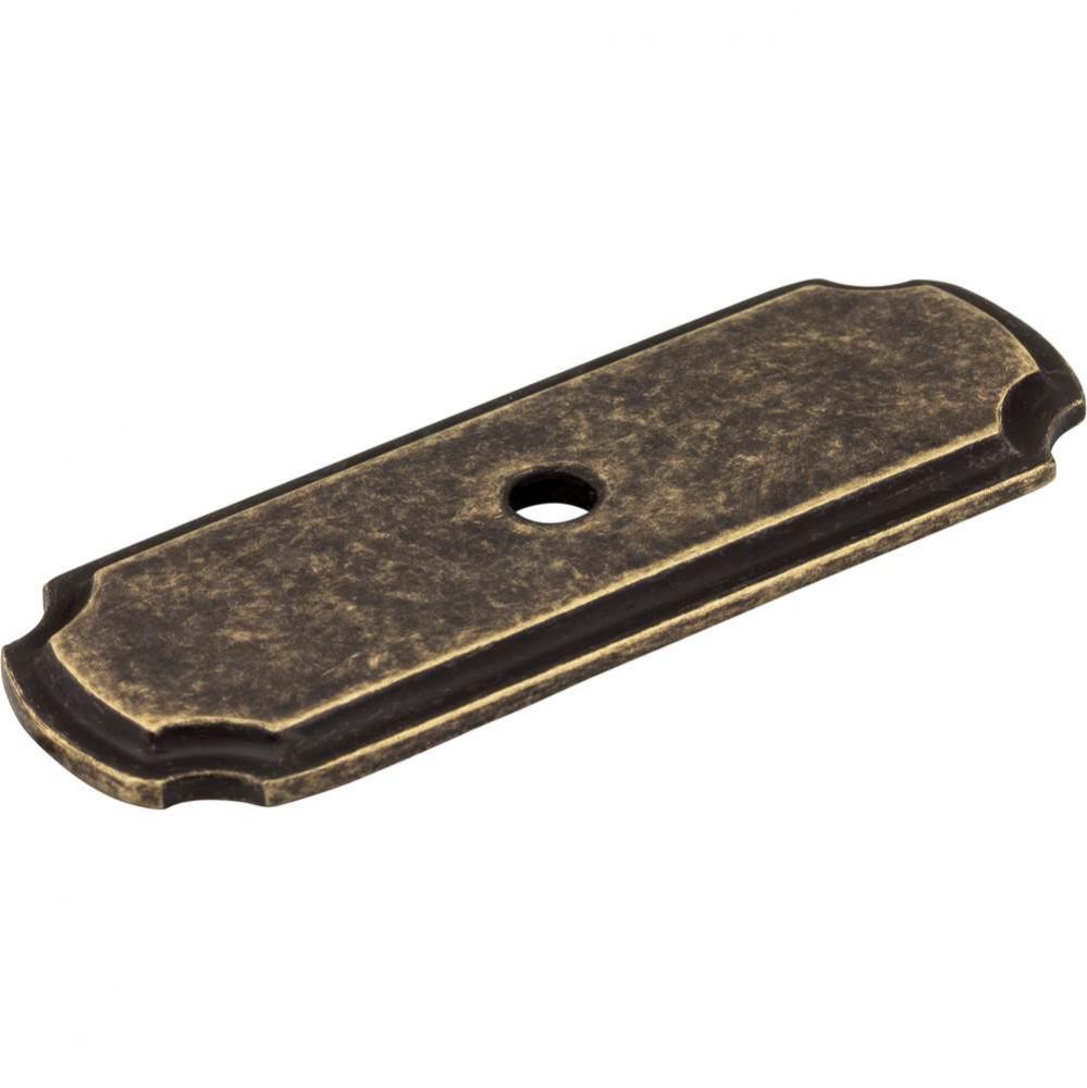 2-13/16'' Distressed Antique Brass Knob Backplate