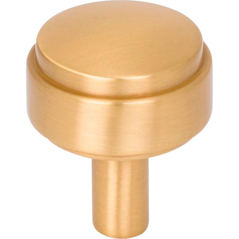 1-1/8'' Diameter Brushed Gold Hayworth Cabinet Knob