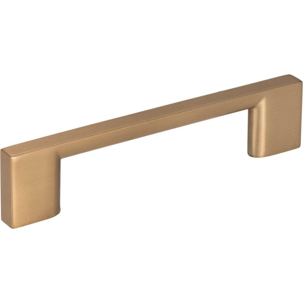 96 mm Center-to-Center Satin Bronze Square Sutton Cabinet Bar Pull