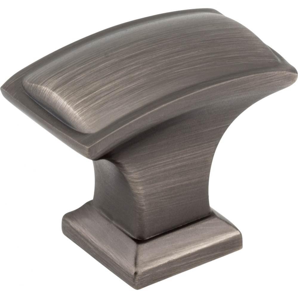 1-1/2'' Overall Length Brushed Pewter Rectangle Annadale Cabinet Knob