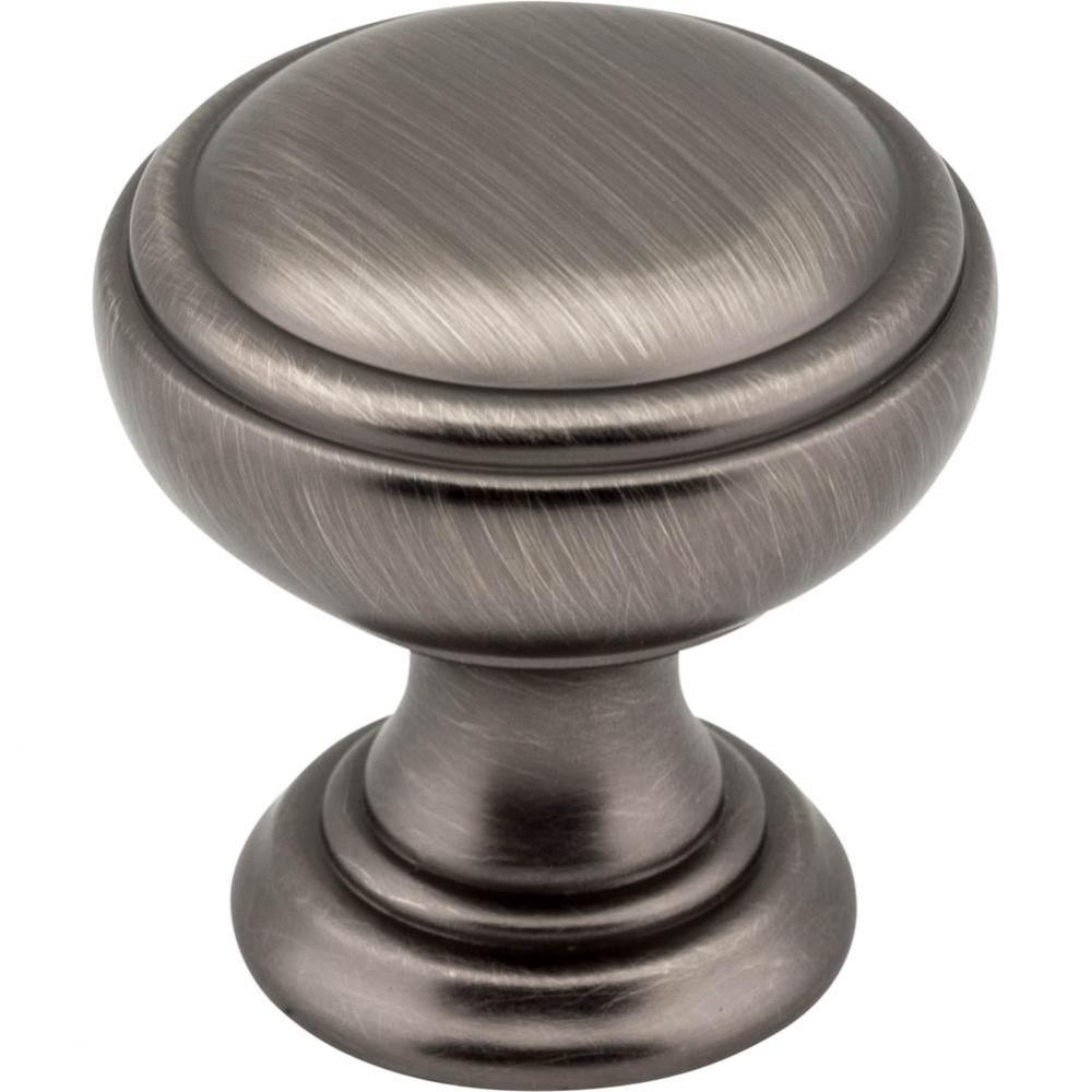 1-1/4'' Diameter Brushed Pewter Tiffany Cabinet Knob