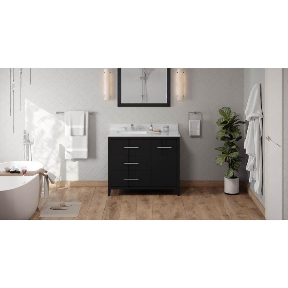 42'' Black Katara Vanity, left offset