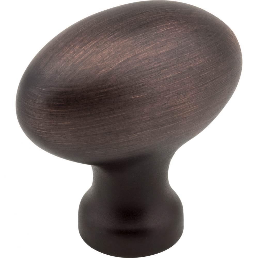 1-9/16'' Overall Length Brushed Oil Rubbed Bronze Football Lyon Cabinet Knob