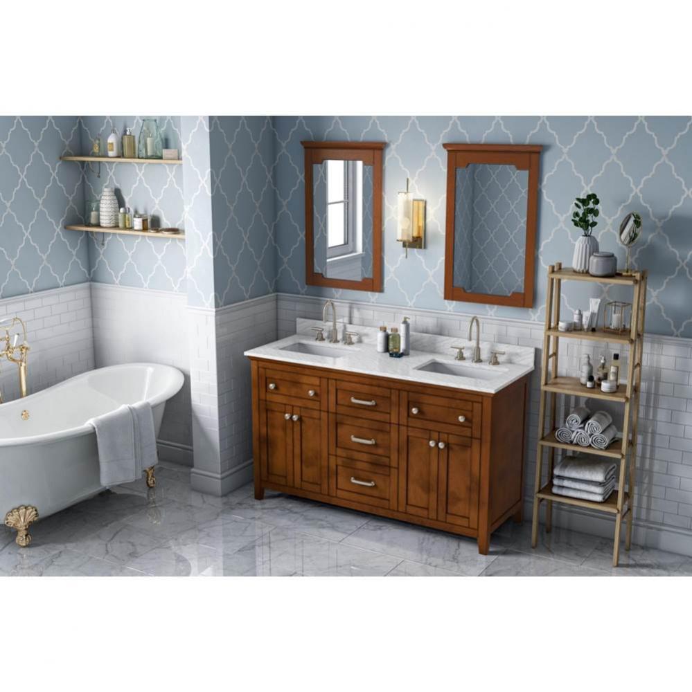 60'' Chocolate Chatham Vanity, double bowl