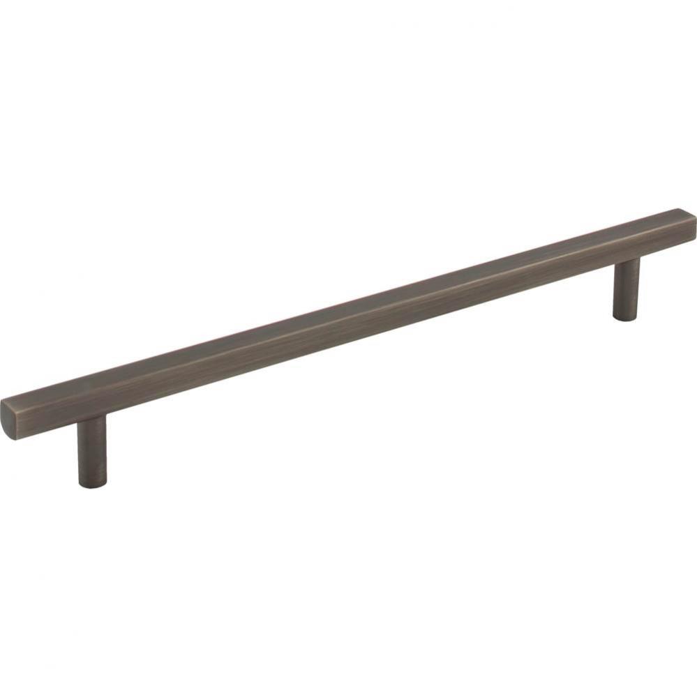 192 mm Center-to-Center Brushed Pewter Square Dominique Cabinet Bar Pull