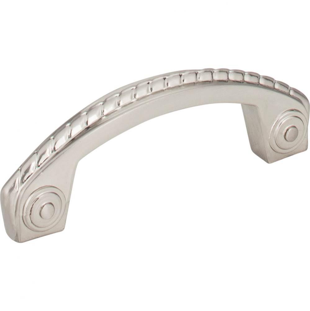 3'' Center-to-Center Satin Nickel Rope Rhodes Cabinet Pull