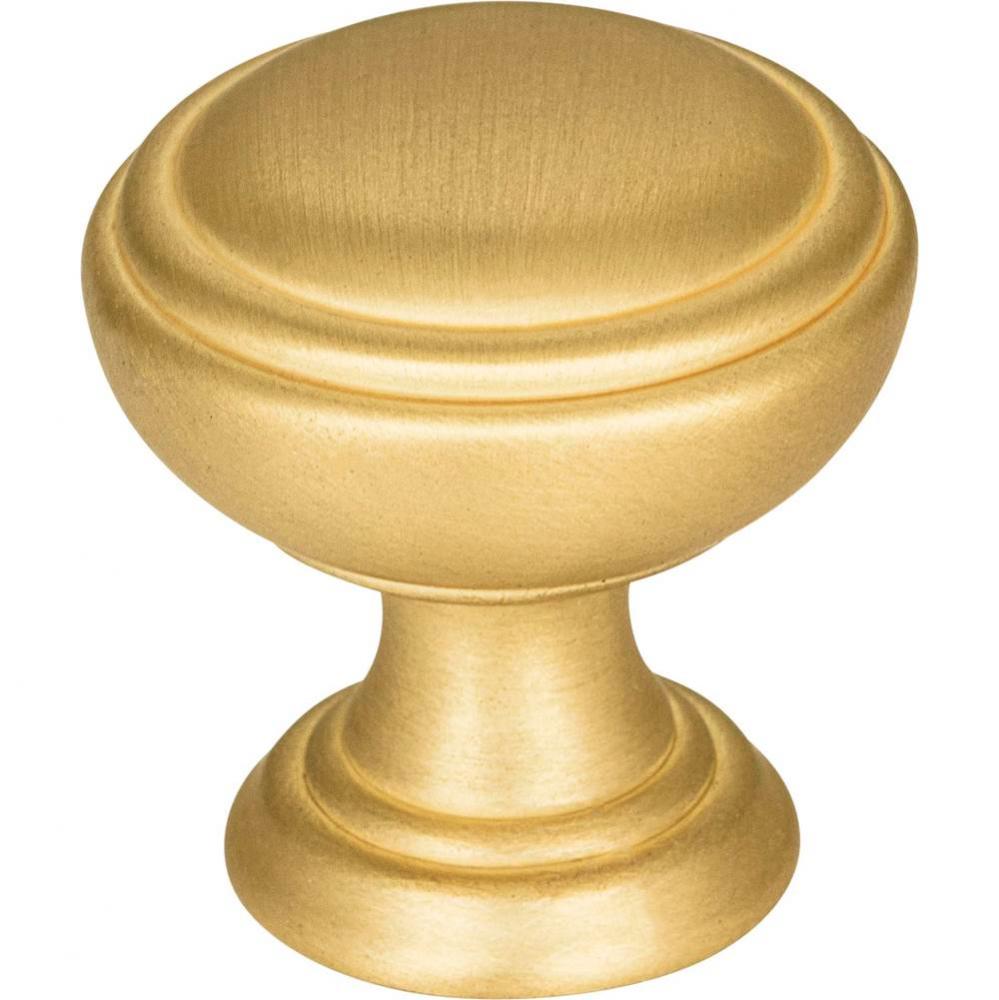 1-1/4'' Diameter Brushed Gold Tiffany Cabinet Knob