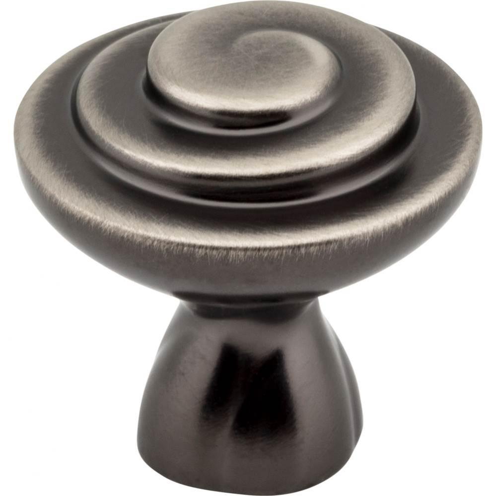 1-1/4'' Diameter Brushed Pewter Duval Cabinet Knob