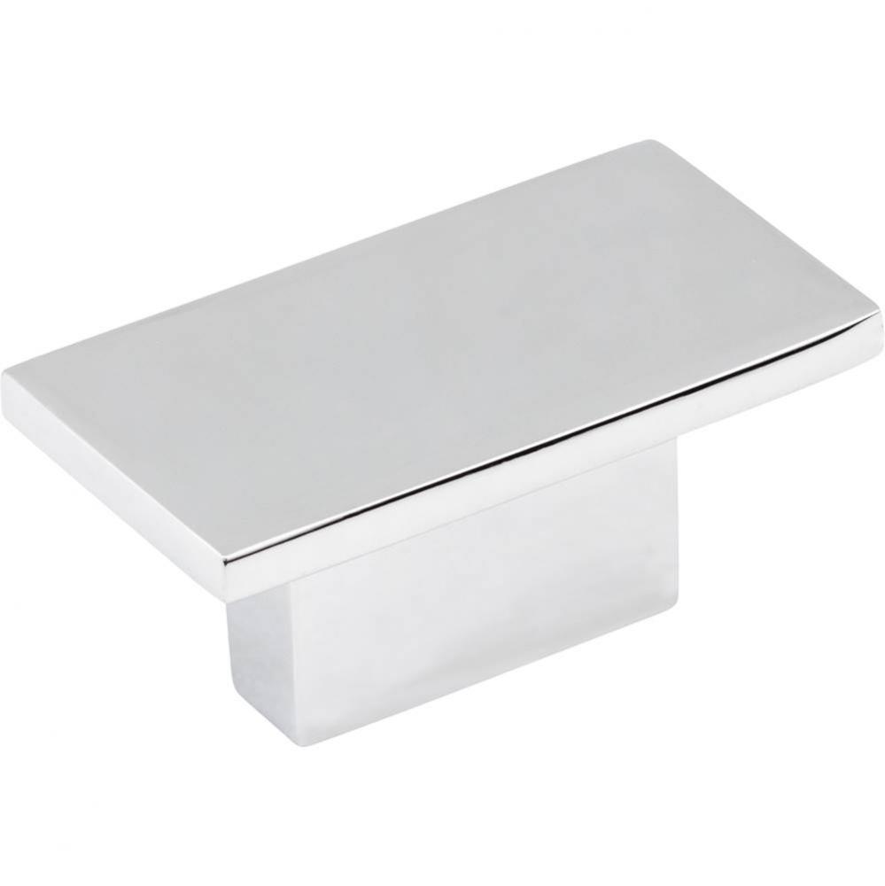 1-9/16'' Overall Length Polished Chrome Rectangle Mirada Cabinet Knob