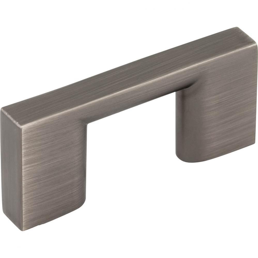 32 mm Center-to-Center Brushed Pewter Square Sutton Cabinet Bar Pull