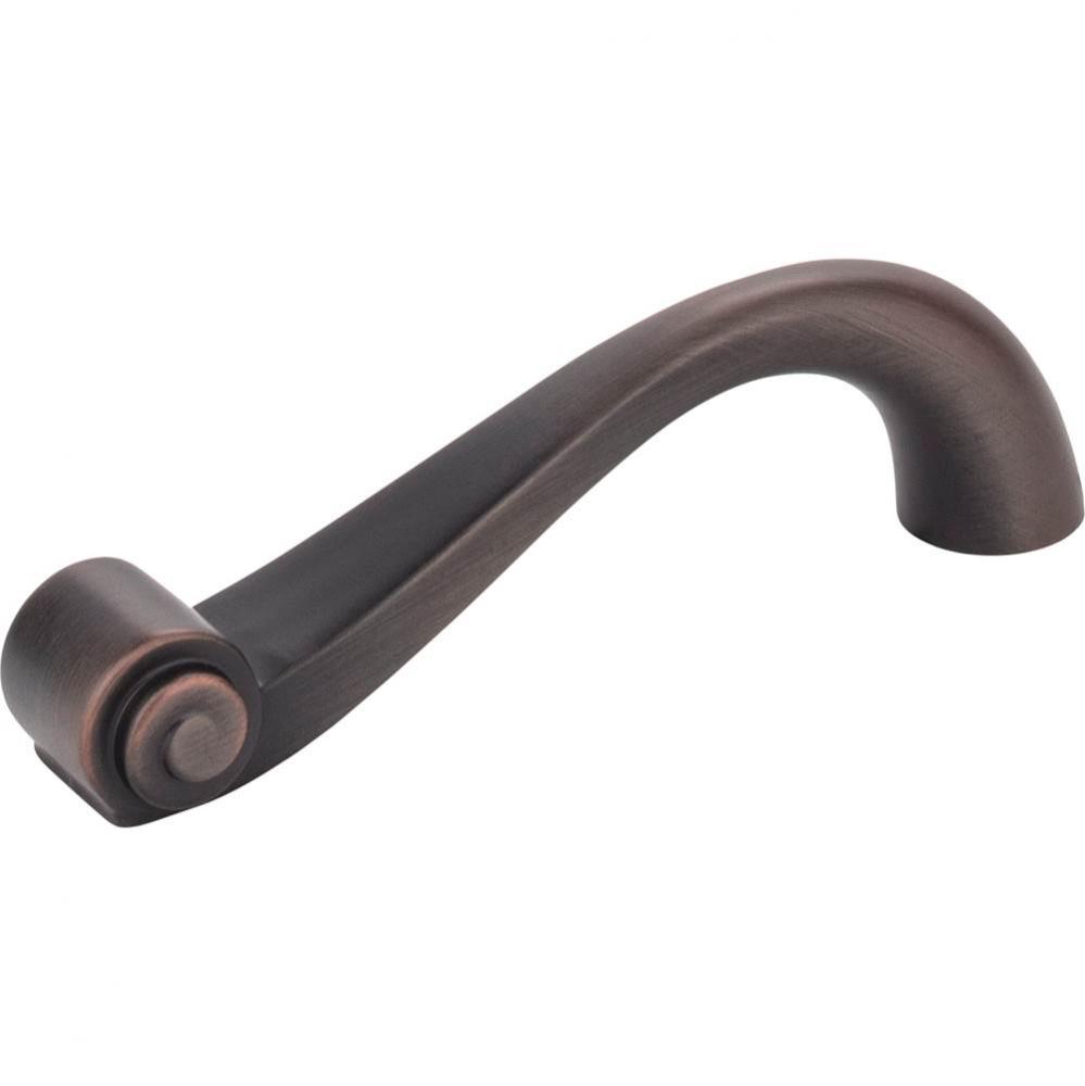 96 mm Center-to-Center Brushed Oil Rubbed Bronze Duval Vertical Cabinet Pull