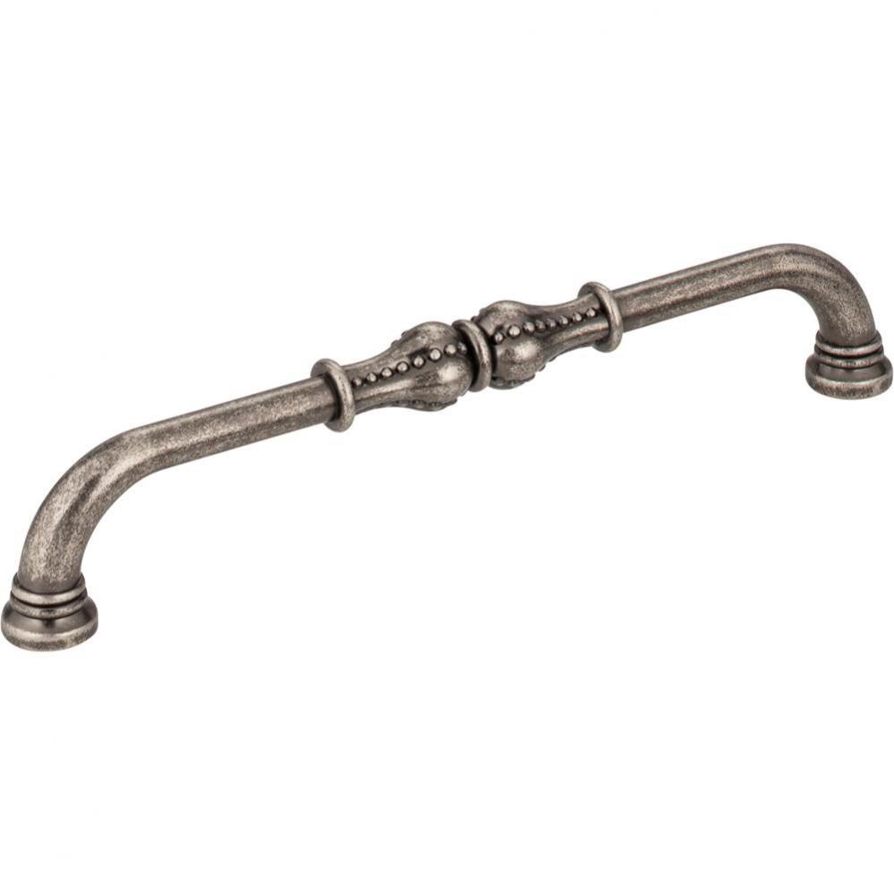 160 mm Center-to-Center Distressed Pewter Beaded Prestige Cabinet Pull