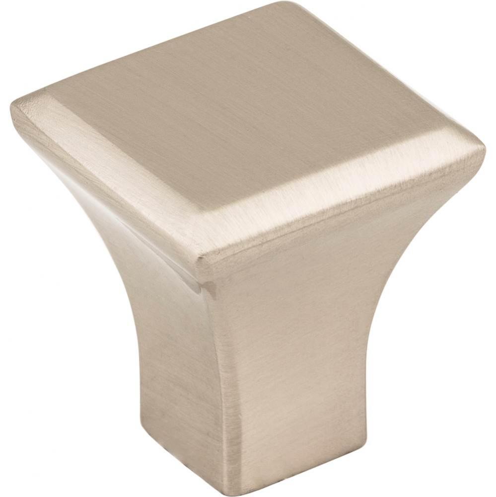 7/8'' Overall Length Satin Nickel Square Marlo Cabinet Knob