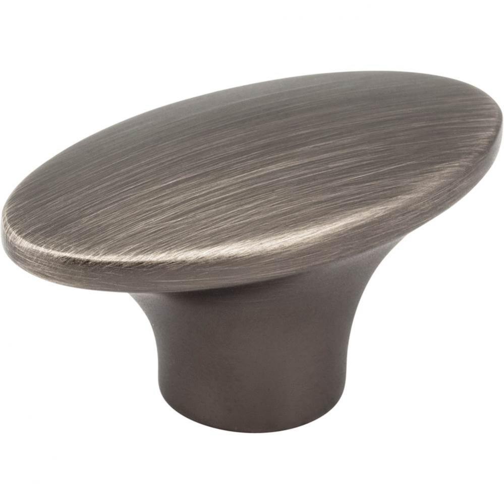 1-7/8'' Overall Length Brushed Pewter Oval Hudson Cabinet Knob