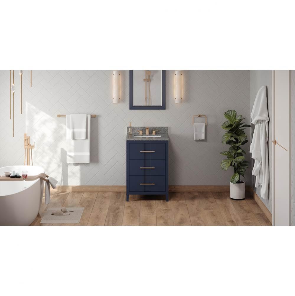 24'' Hale Blue Katara Vanity, Boulder Cultured Marble Vanity Top, Undermount Rectangle B