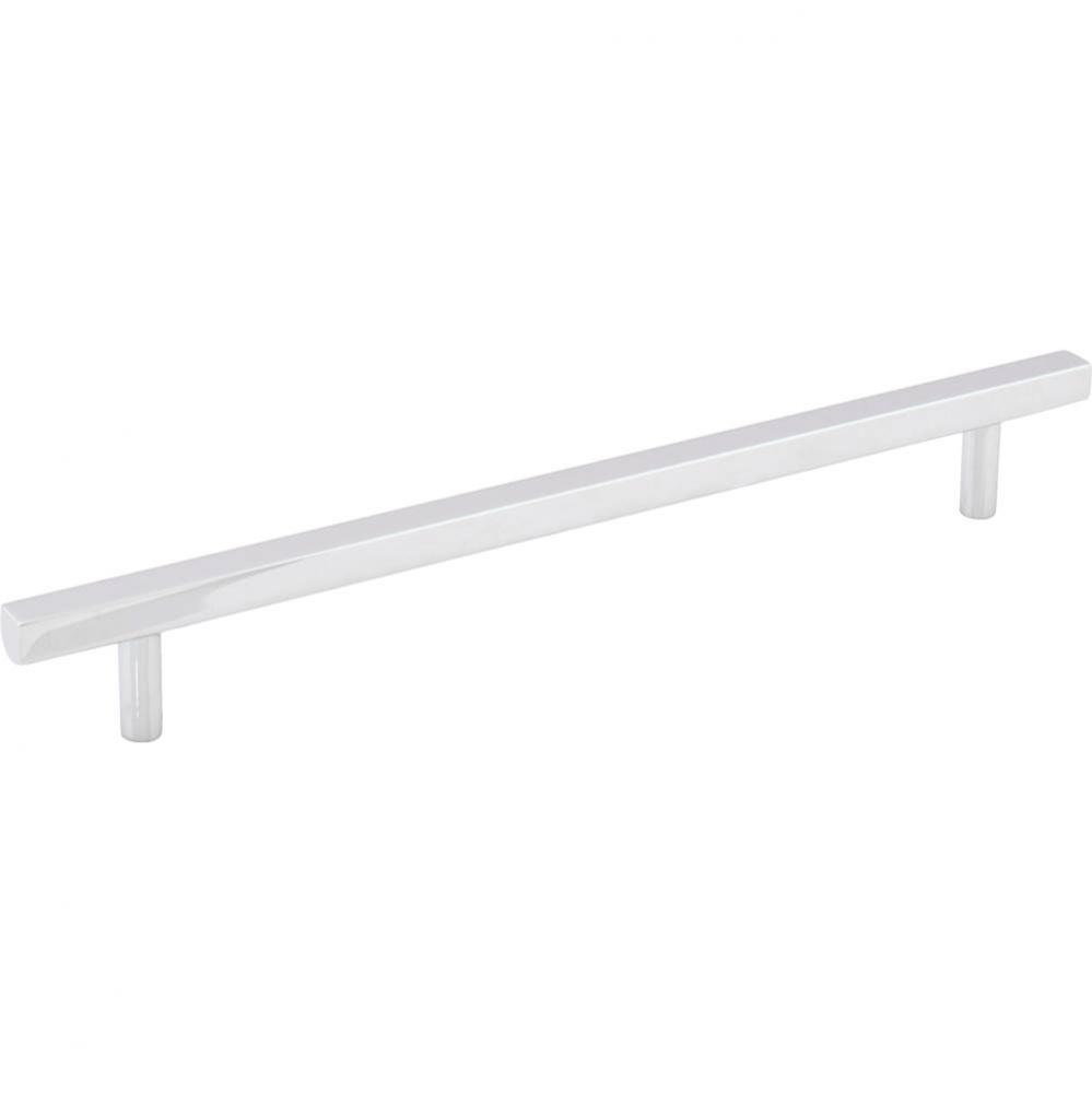 192 mm Center-to-Center Polished Chrome Square Dominique Cabinet Bar Pull