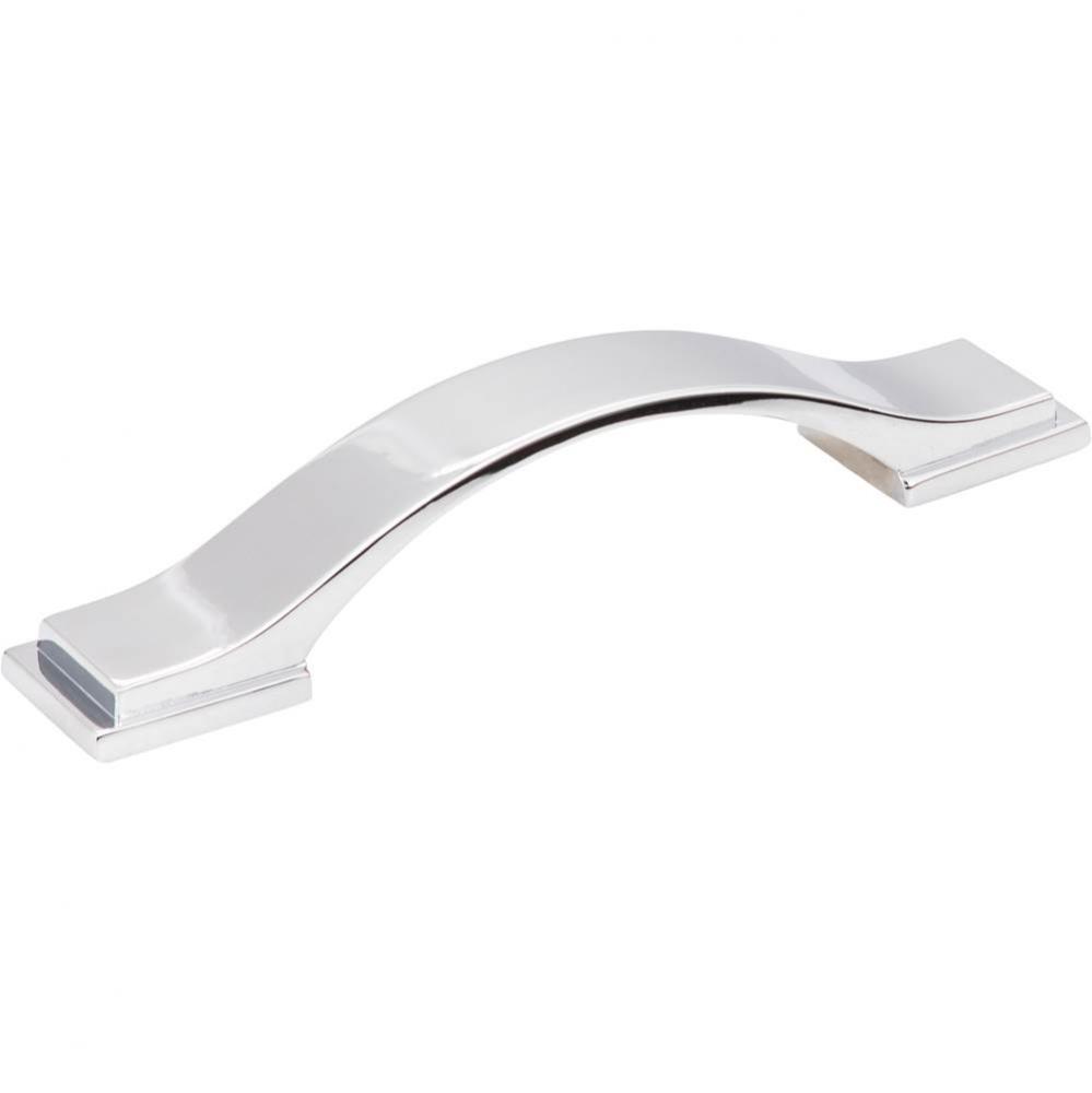 96 mm Center-to-Center Polished Chrome Strap Mirada Cabinet Pull