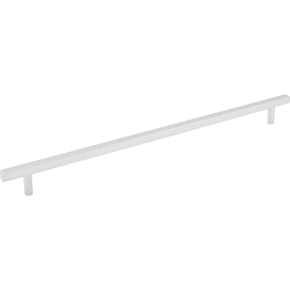 305 mm Center-to-Center Polished Chrome Square Dominique Cabinet Bar Pull