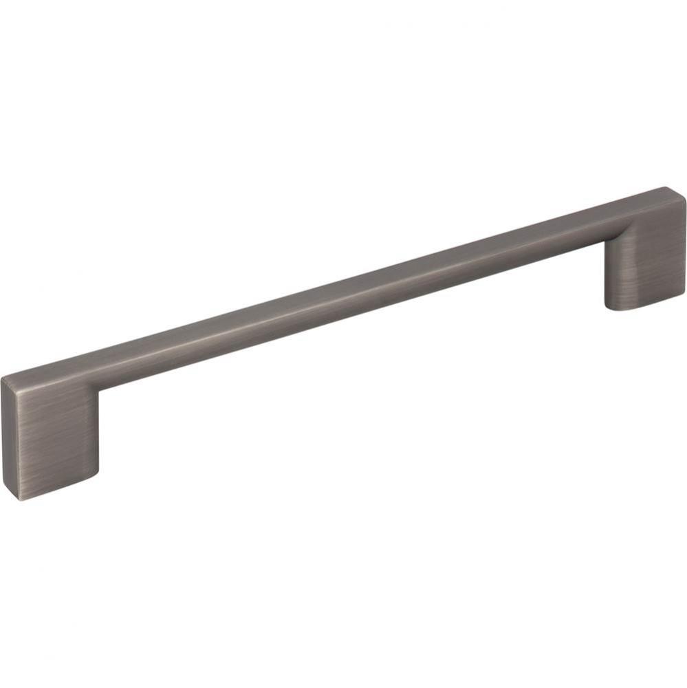 160 mm Center-to-Center Brushed Pewter Square Sutton Cabinet Bar Pull