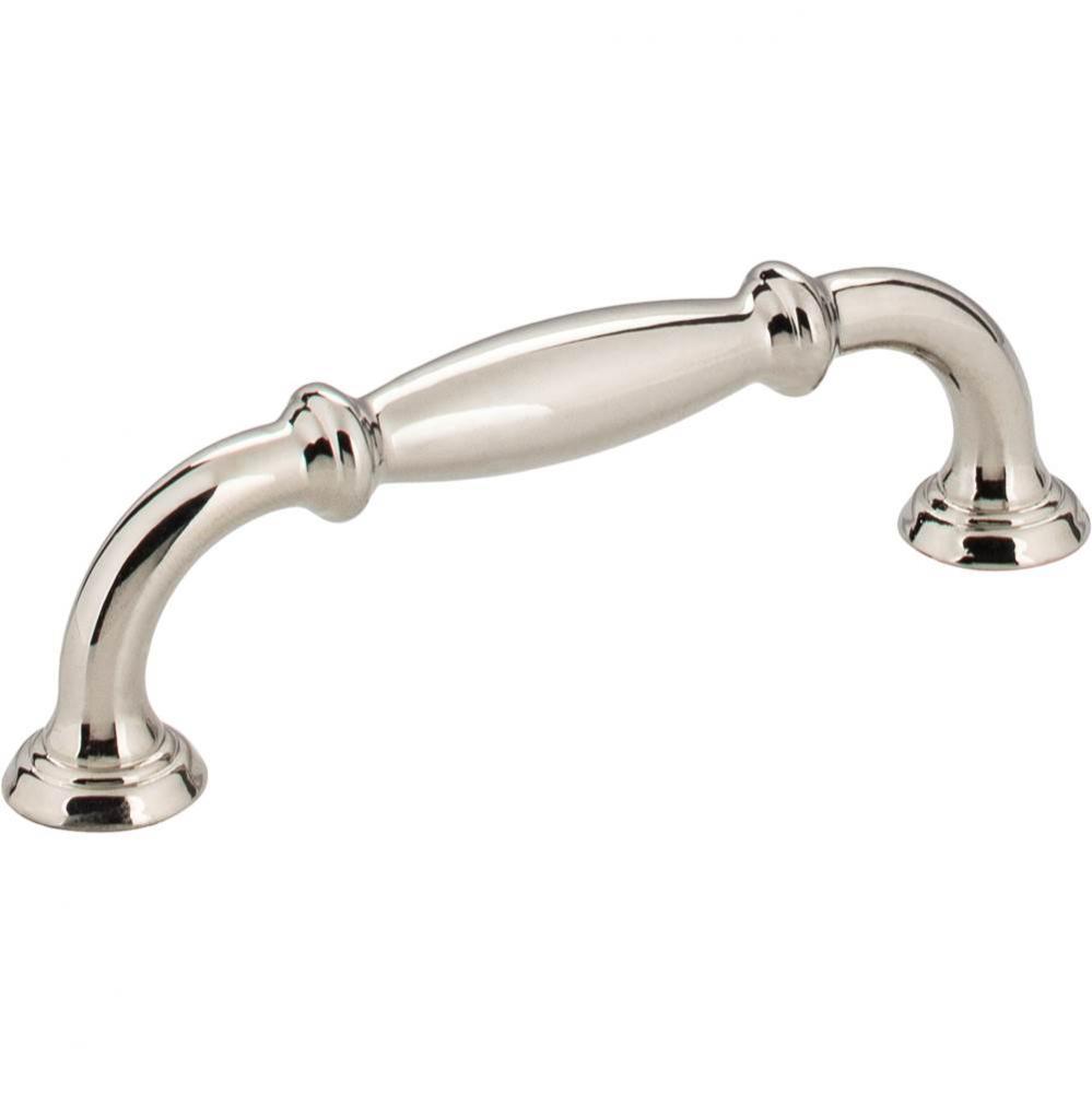 96 mm Center-to-Center Polished Nickel Tiffany Cabinet Pull