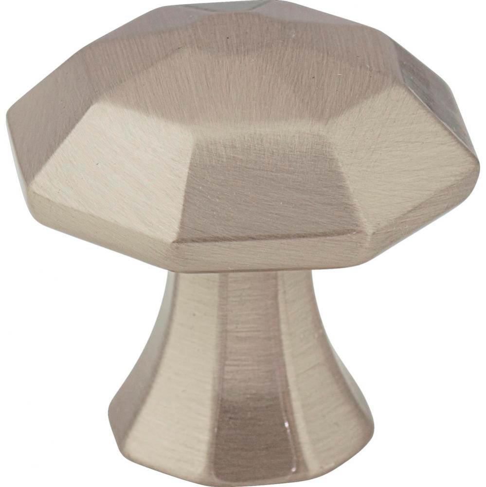 1-1/4'' Overall Length Satin Nickel Octagonal Wheeler Cabinet Knob