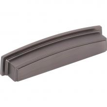 Jeffrey Alexander 141-128BNBDL - 128 mm Center Brushed Pewter Square-to-Center Square Renzo Cabinet Cup Pull