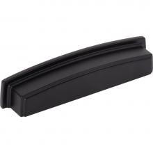 Jeffrey Alexander 141-128MB - 128 mm Center Matte Black Square-to-Center Square Renzo Cabinet Cup Pull