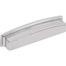 Jeffrey Alexander 141-128PC - 128 mm Center Polished Chrome Square-to-Center Square Renzo Cabinet Cup Pull